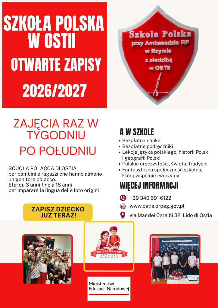 ZAPISY NA NOWY ROK SZKOLNY 2026/27 – zapisz dziecko już teraz!